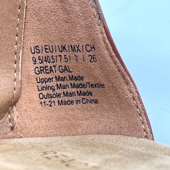 Kenneth Cole Reaction Womens 9.5 Great Gal Toffee Brown Low Wedges Sandals Shoes - Picture 13 of 13